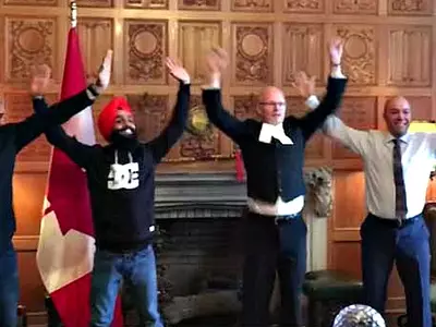 Canadian MPs Put Up A Dancing Show In The Parliament, Groove To The Beats Of Bhangra!