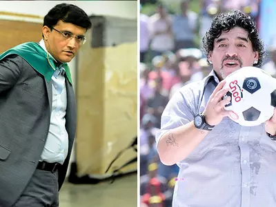 Sourav Ganguly and Diego Maradona