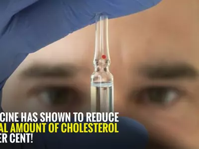 The vaccine has shown to reduce the total amount of cholesterol by 53 per cent!