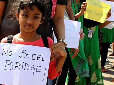 Protest Against Steel Flyover Project