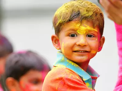 skin and hair during Holi