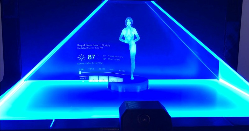 This Working Holographic Model Of Microsofts Cortana Digital Assistant