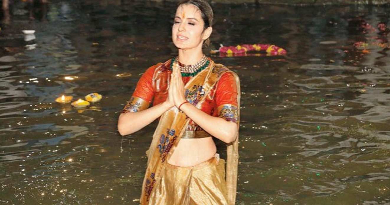 Kangana Takes A Dip In Ganga To Launch Her Next Film Internet