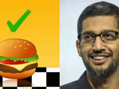 Google CEO Sundar Pichai Android Burger Emoji