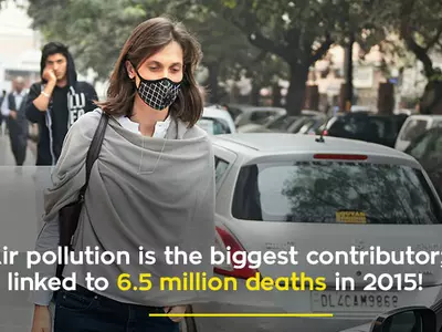 Women Wearing Pollution Mask