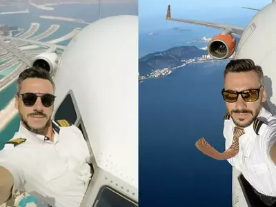 Pilot Takes The Selfie Obsession To New Heights, Clicks Dangerous Photos Mid-Flight!