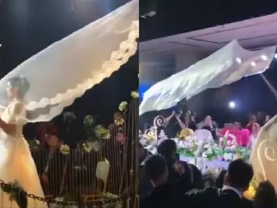 Chinese brides get the flying veil treatment
