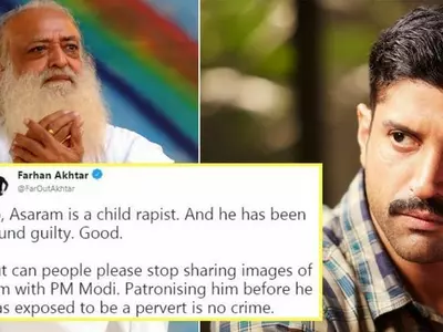 Farhan Akhtar Slams Those Who Are Sharing PM Modi’s Old Pictures With Rape Convict Asaram Bapu