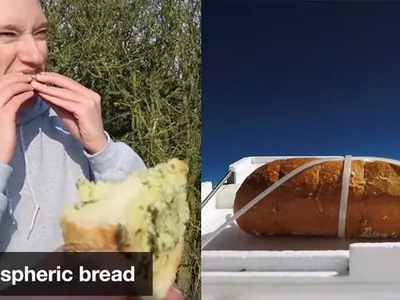 Garlic bread in space