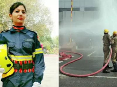 indian airports woman firefighter