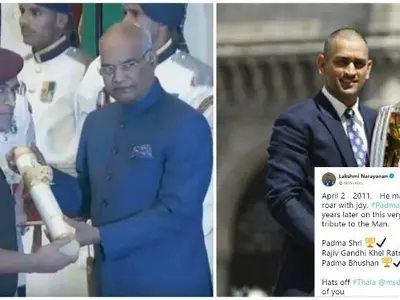 MS Dhoni came to the ceremony in an army uniform