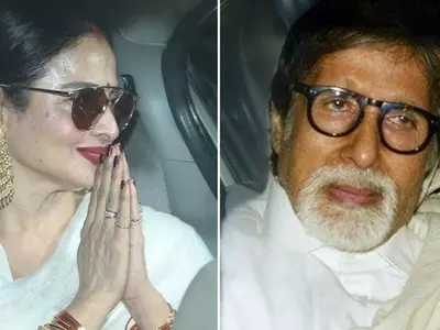 Rekha attends special screening of Amitabh Bachchan starrer 102 Not Out.