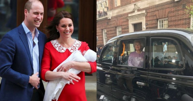 Crowd Gathers To Greet The Third Royal Baby, A Fake Queen Elizabeth