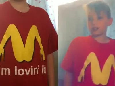 This Woman Sent Her Son To School With What Looks Like A Mcdonald's Tee, But It Wasn't