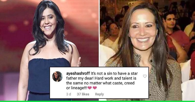 Ekta Kapoor and Tiger Shroff's Mum Are Slugging It Out Over Nepotism