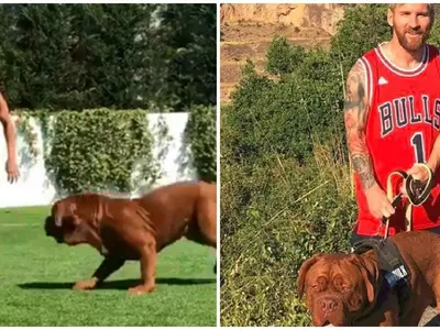 Lionel Messi took on his own dog