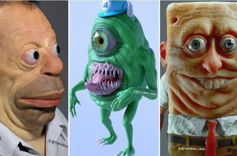 Artist's '3D Re-Imagining' Of Our Favourite Cartoon Characters IRL Is  Disturbingly Accurate