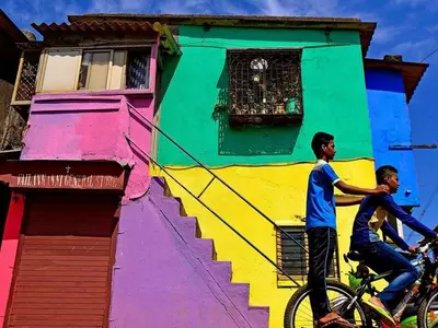 Mumbai Slums Get A Colourful Face-Lift