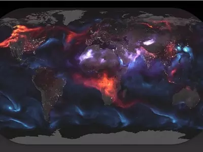NASA aerosol map
