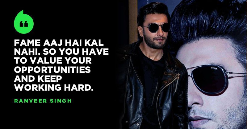 Ranveer Singh Explains Why Actors Shouldnt Complain About Paying The