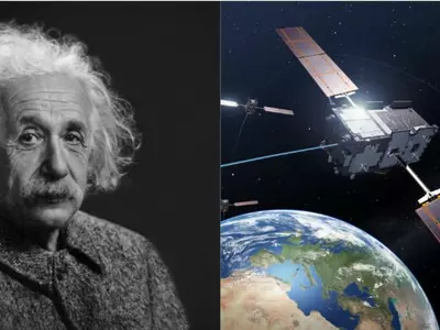 Albert Einstein Galileo satellite