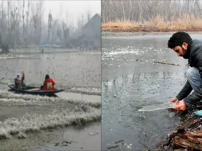 As ‘Chillai Kalan’ Kicks In, Lakes In Kashmir Valley Have Started To Freeze