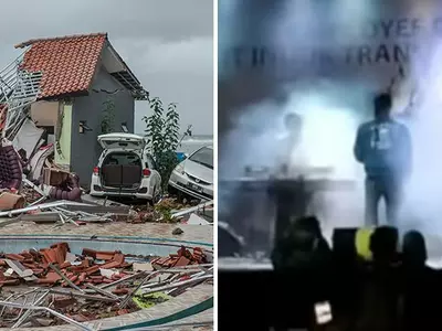 Crowd Screams As Indonesian Rock Band Swept Away By Tsunami
