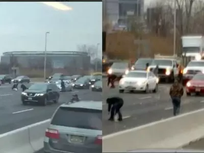 It Is Snowing Money In New Jersey As Security Company Truck Spills Cash On Highway
