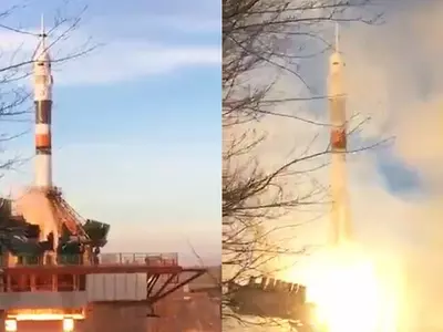 Rocket launch footage