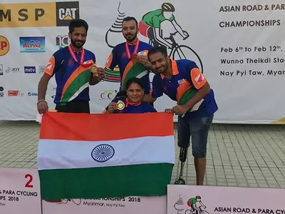India team underlined their supremacy in the Asian Para-Cycling Championships