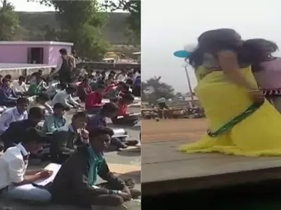 Madhya Pradesh Minister Watch Sleazy Dance In School