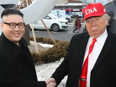 Trump And Kim Play Nice At Olympics
