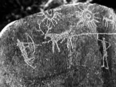 ancient indian rock art supernova