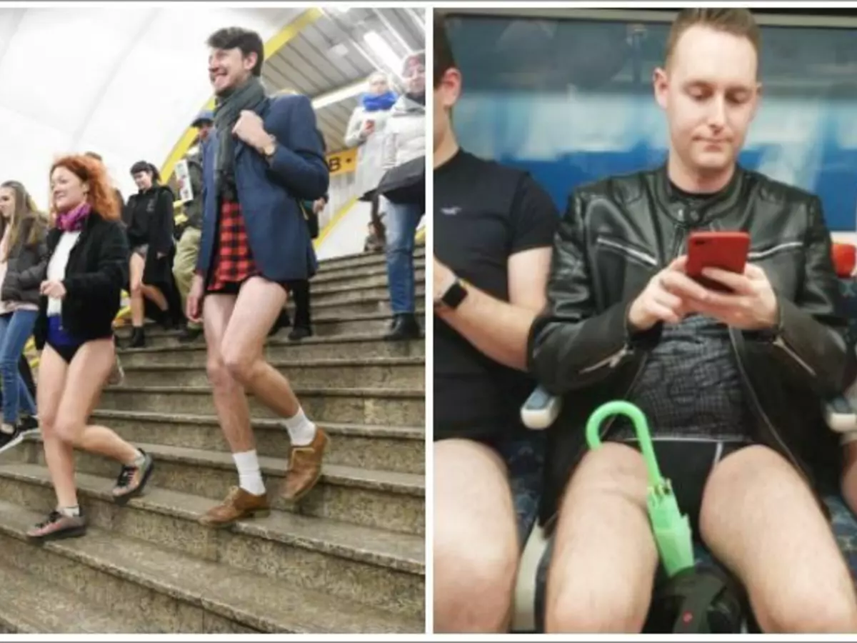 Straphangers brave cold for 'No Pants Subway Ride