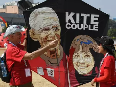 kite festival kite couple