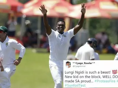 Lungi Ngidi took 6/39 to help South Africa win by 135 runs.