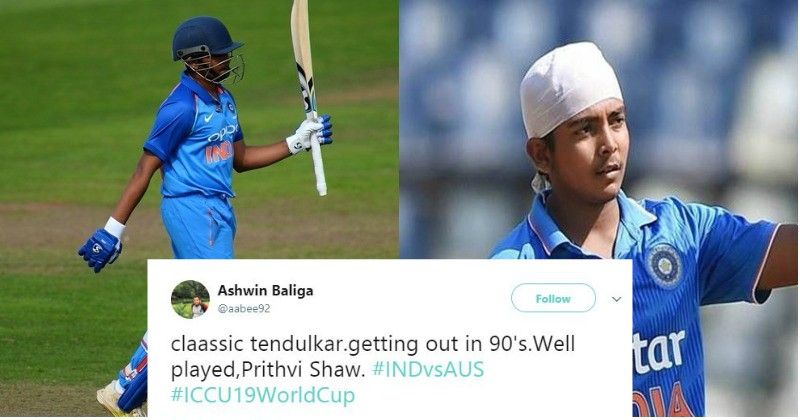 Prithvi Shaw Sets The Internet On Fire In India's U-19 World Cup Opener ...