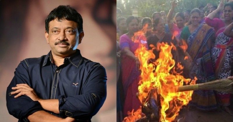 In Other News Ram Gopal Varma S Effigy Is Being Burnt To Protest