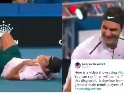 Roger Federer ignored his partner during a mixed doubles match
