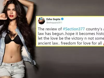 Esha Gupta Reacts On The Review Of Section 377, Says ‘Let The Love Be The Victory’