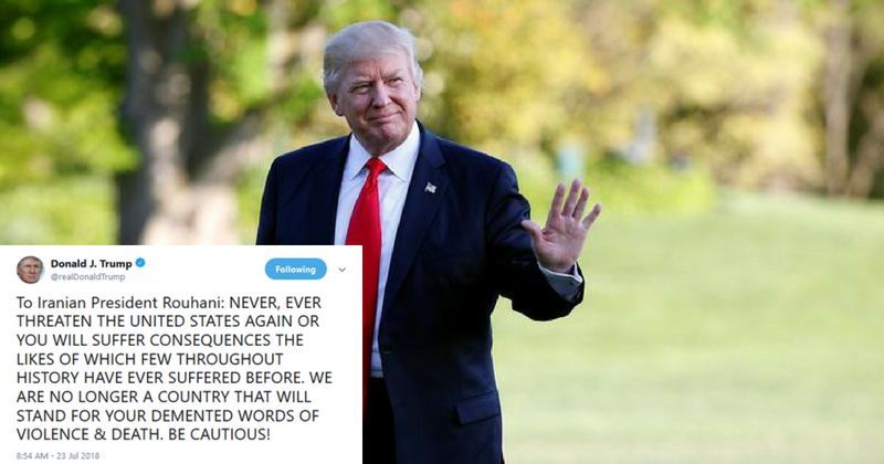 Donald Trump's Dramatic All Caps Threat To President Of Iran & 4 Other(02)