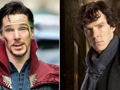 A picture of Benedict Cumberbatch Jumps out Of Taxi, Fights Off Gang To Save Cyclist.