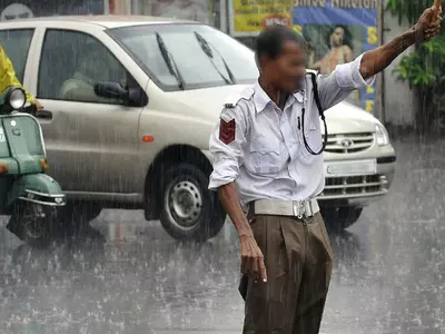 Mumbai Traffic Cop Who Stood In Rain For 2 Long Hours