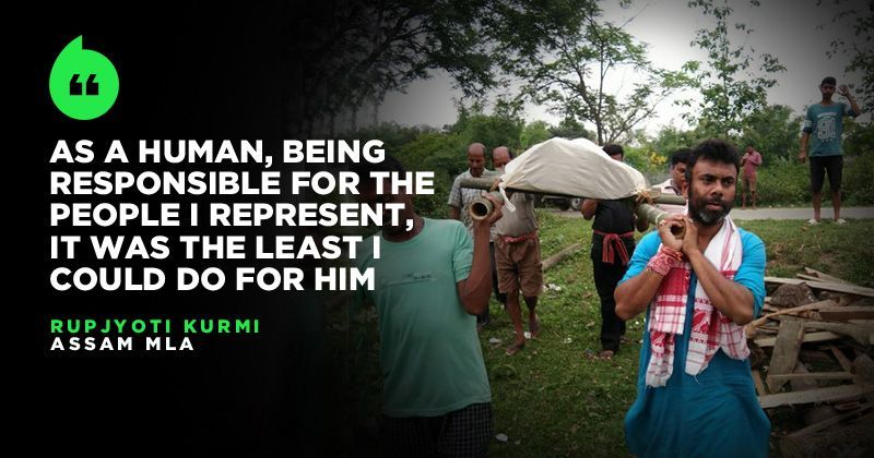 Assam MLA Sets Example Of Humanity & Selflessness, Carries Body Of A ...