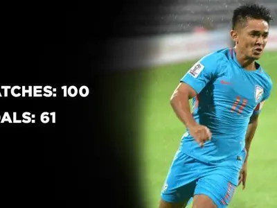 Sunil Chhetri scored 61 goals in 100 matches