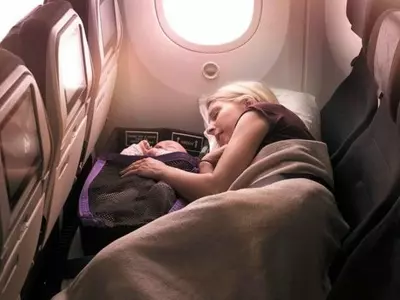 Air New Zealand's New Economy ‘Skycouch’ Seats Allows Parents And Babies To Lie Down Together