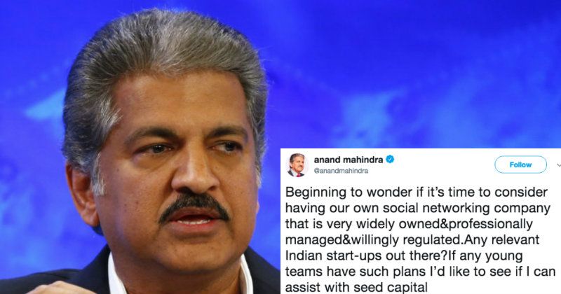 Anand Mahindra Is So Angry At Facebook, He Wants To Fund A More ...