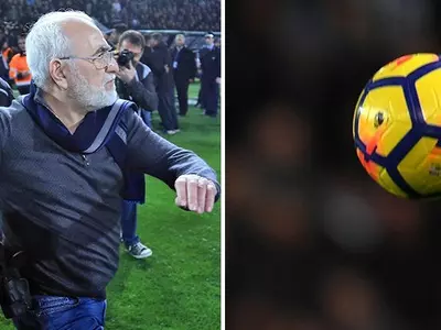 Football Team Owner In Greece Runs On Pitch With Gun