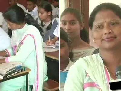 Mother Appears For Class 10 Examination With Son