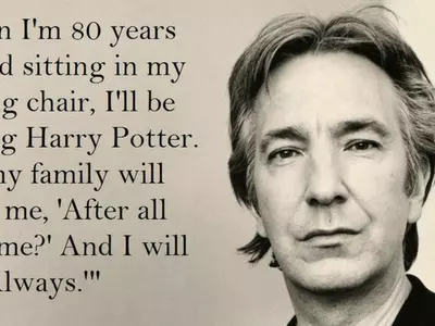 A picture of Alan Rickman AKA snape from Harry Potter.